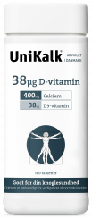 UniKalk 38µg D-vitamin Packshot