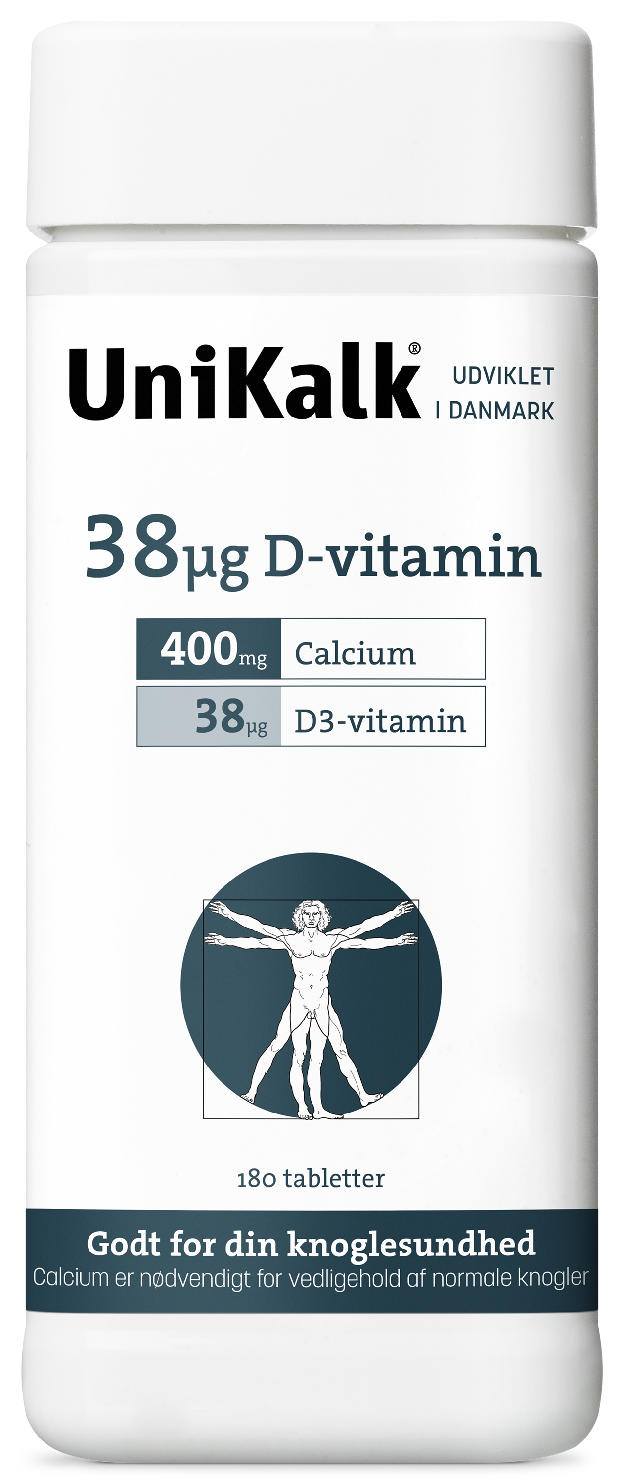 UniKalk 38µg D-vitamin Packshot